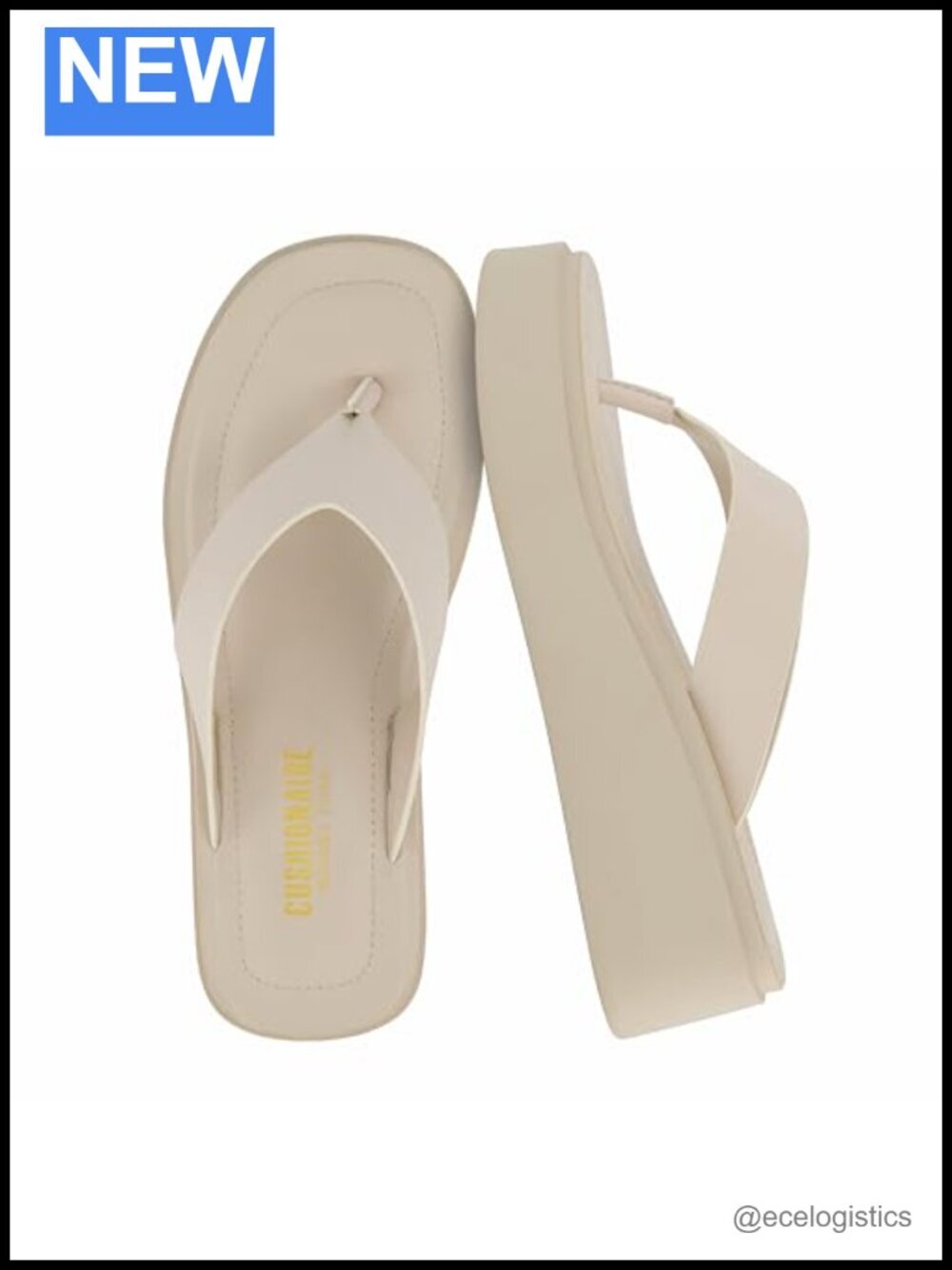 Chunky Platform Flip Flops with Cushioned Footbed and Durable Sole